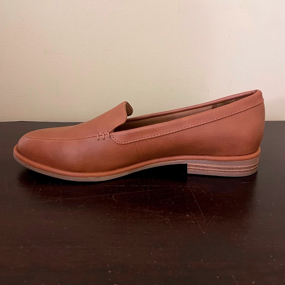 Style & Co Womens Cognac Brown Faux Leather Slip On Loafers Size 7.5 - Picture 5 of 8